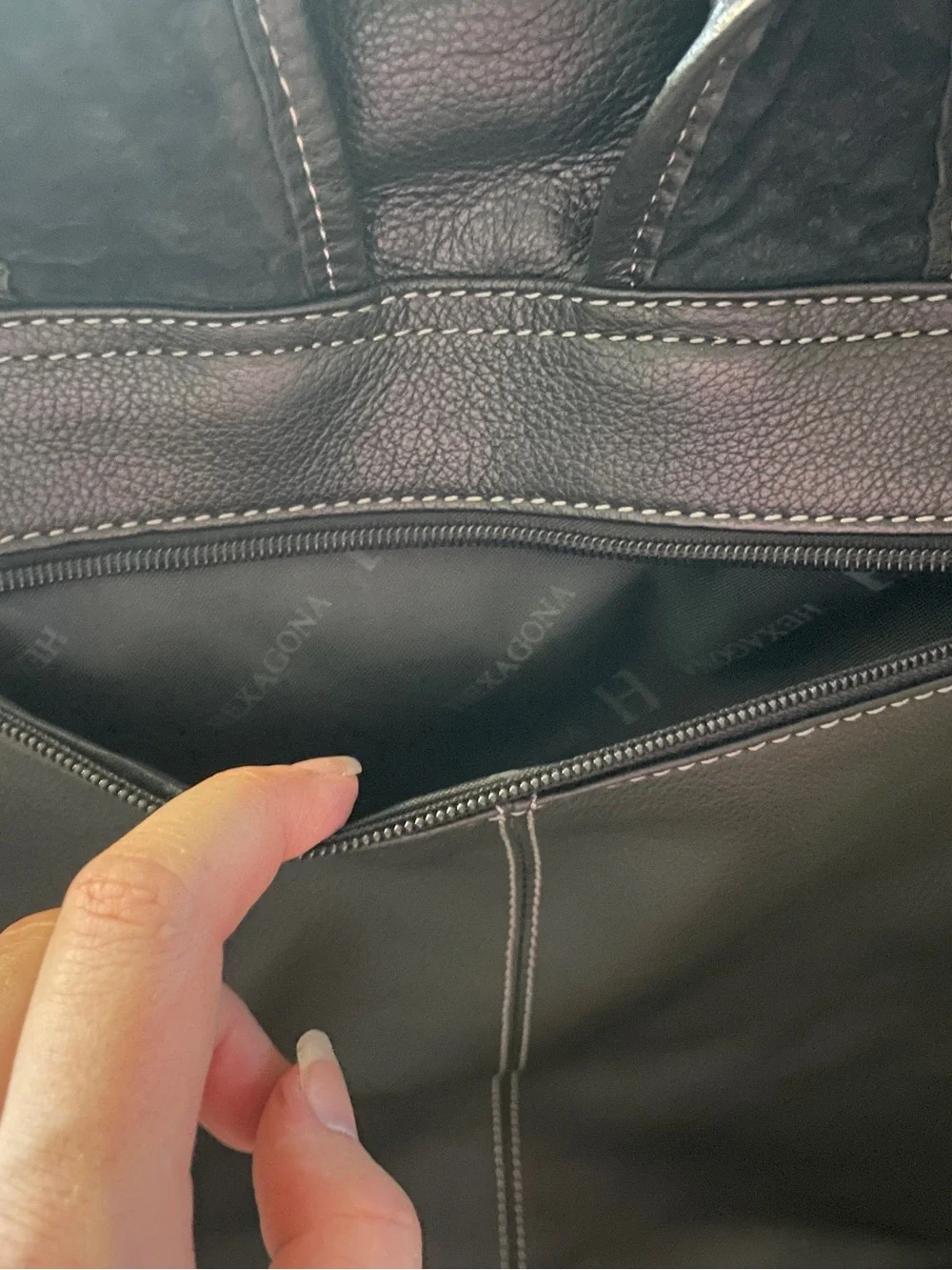 Hexagona Paris Leather Travel Backback